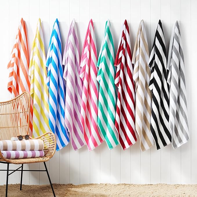 striped towels