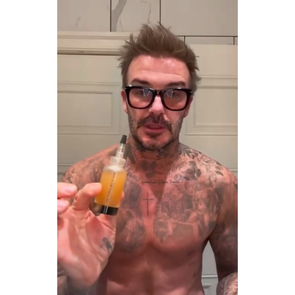 David Beckham reveals his morning skincare routine using his wife Victoria Beckham's products