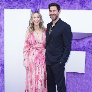 Emily Blunt Looks Radiant in Pink Flowy Gown at the Premiere of IF With Husband John Krasinski