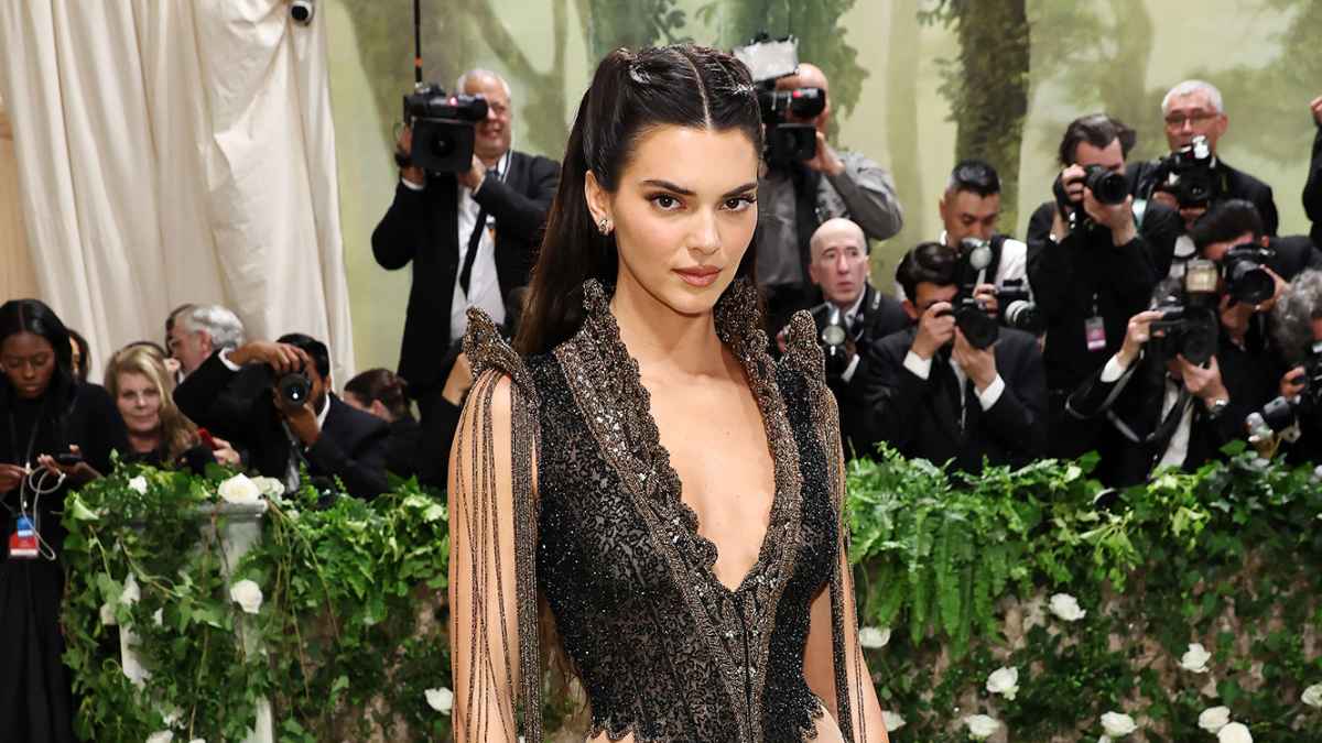 kendall jenner sheer dress met gala Kendall Jenner Beaded Sheer Met Gala Evening Gown by Givenchy DARIUS COUTURE
