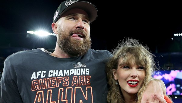 Feature Swifties Are Convinced Travis Kelce Is Looking at Taylor Swift While Taping New Heights
