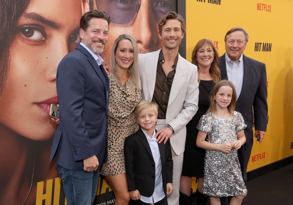 Glen Powell’s Parents Playfully Troll Him at ‘Hit Man’ Premiere