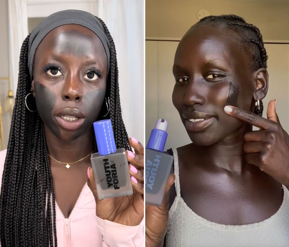 Influencers React to Makeup Brand Youthforia s Darkest Foundation Shade Tar in a Bottle