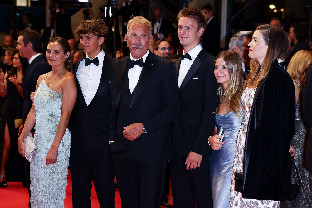 Kevin Costner Walks the Cannes Film Festival Red Carpet With His 5 Kids 2