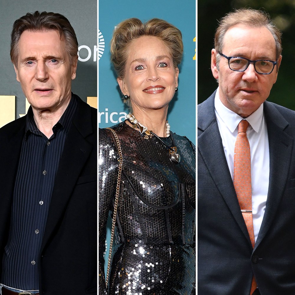 Liam Neeson Sharon Stone mostra apoio a Kevin Spacey