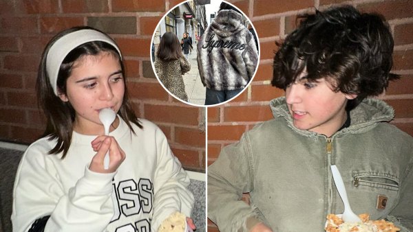 Mason and Penelope Disick Twin in Fur Coats