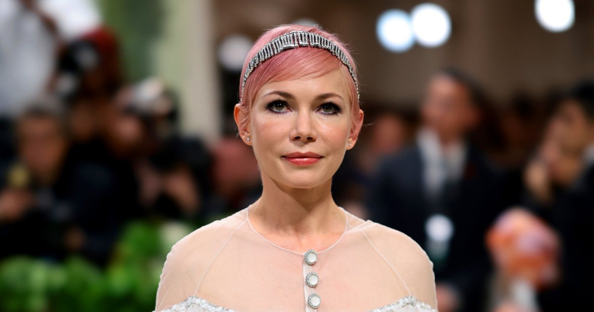 Michelle Williams Debuts Bold Pink Pixie Cut at the 2024 Met Gala