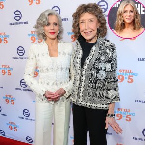 Promo Jane Fonda Lily Tomlin Show Support for Jennifer Aniston 9 to 5 Remake