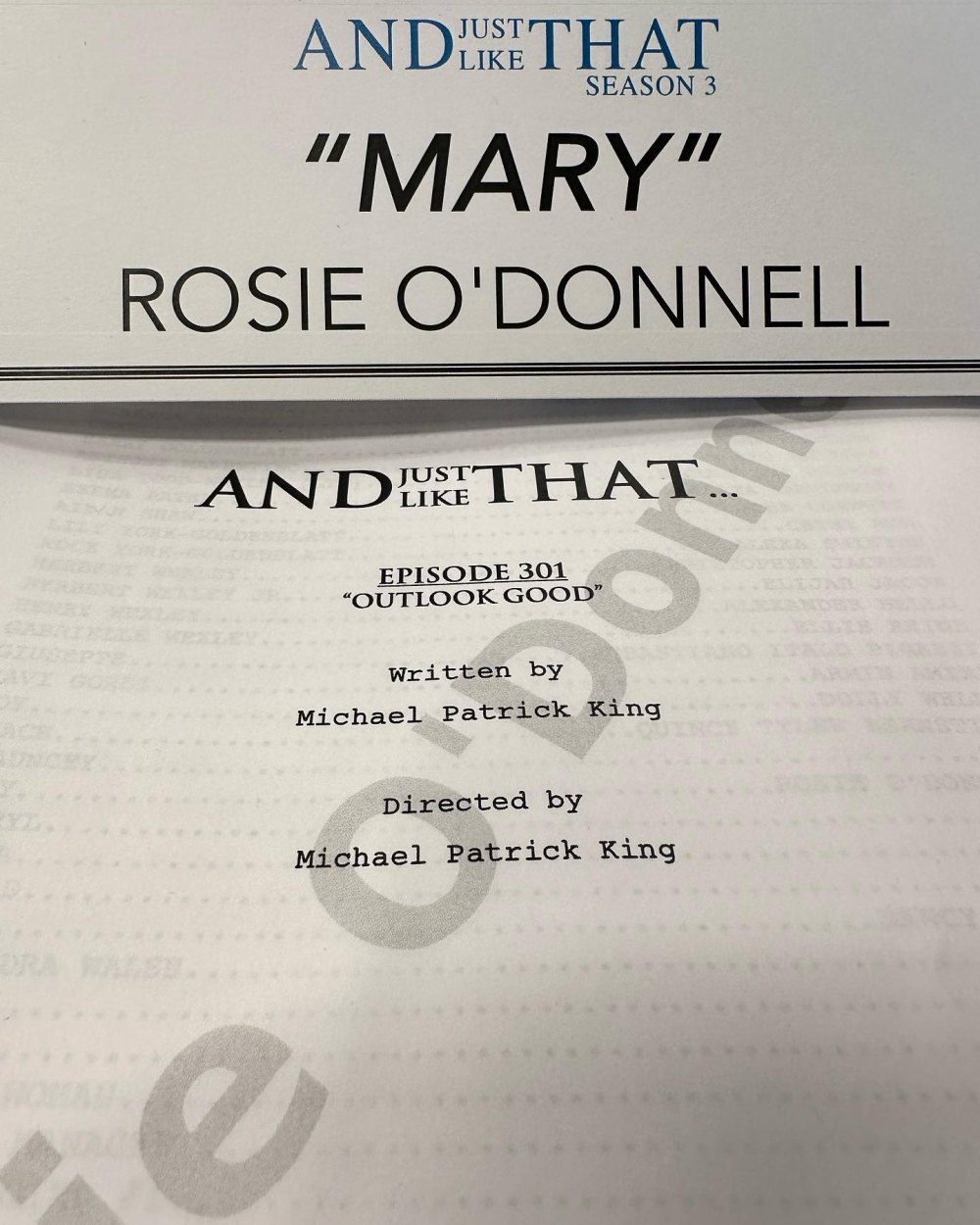 Rosie O Donnell is there and just like that for season 3 of “Here Comes Mary.”