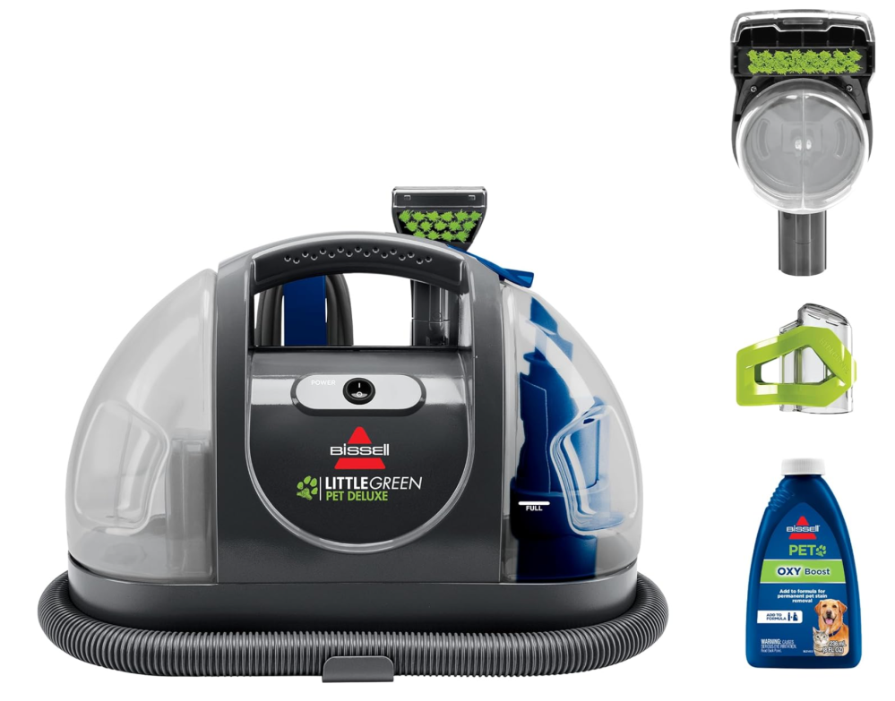 BISSELL Little Green Pet Deluxe Portable Carpet Cleaner and Auto/Car Detailer