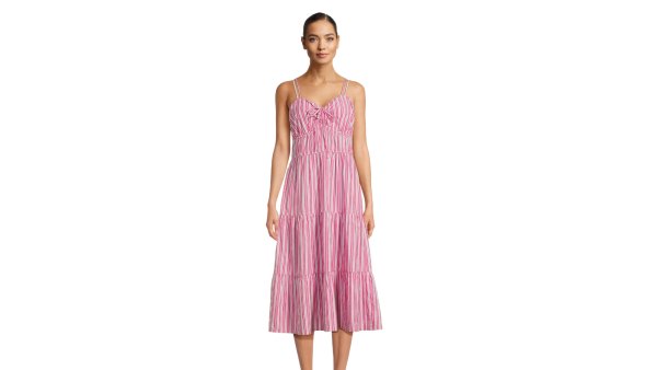 Time and Tru cross back dress with tiered skirt