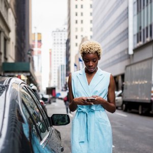 Fashionable woman in New York