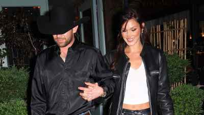 Bella Hadid Stuns in Black Leather Look with Cowboy Boyfriend Adan Banuelos in NYC