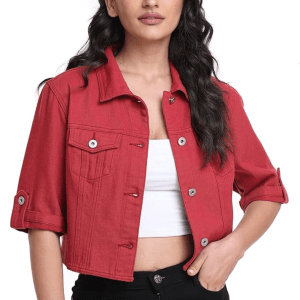 Miss Moly Cropped Denim Jacket