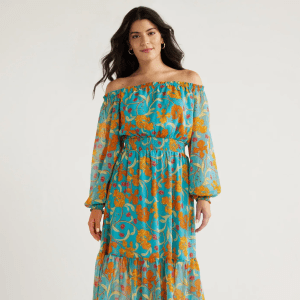 Sofia Jeans Off the Shoulder Dress