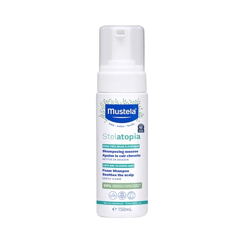 Best for Newborns: Mustela Stelatopia Eczema-Prone Skin Foam Shampoo