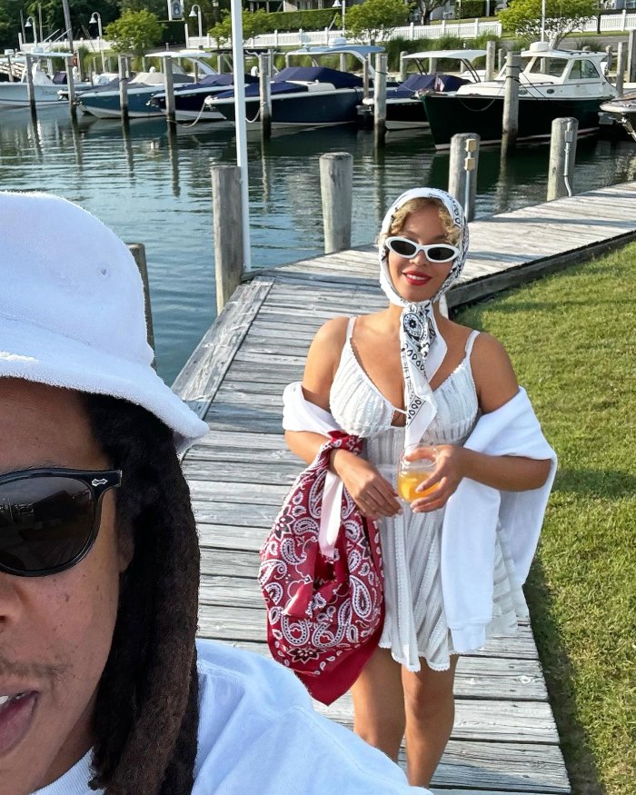 Beyonce Is a Chic Sailor in a White Summer Dress on Hamptons Vacay | Us ...