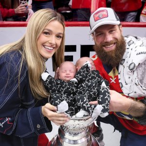 Florida Panthers Players Celebrate Historic Win By Placing Their Babies in Stanley Cup Trophy