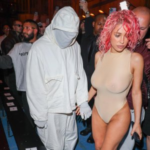 Kanye West and Bianca Censori attends the Prototypes Menswear Spring:Summer 2025 show 717