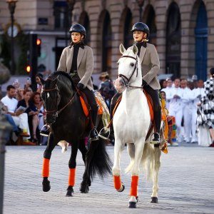 Kendall Jenner and Gigi Hadid Ride Horses in Matching Equestrian Looks at Vogue World in Paris