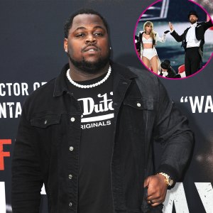 Khalen Saunders Reacts to Travis Kelce on Stage With Taylor Swift Bro Kam