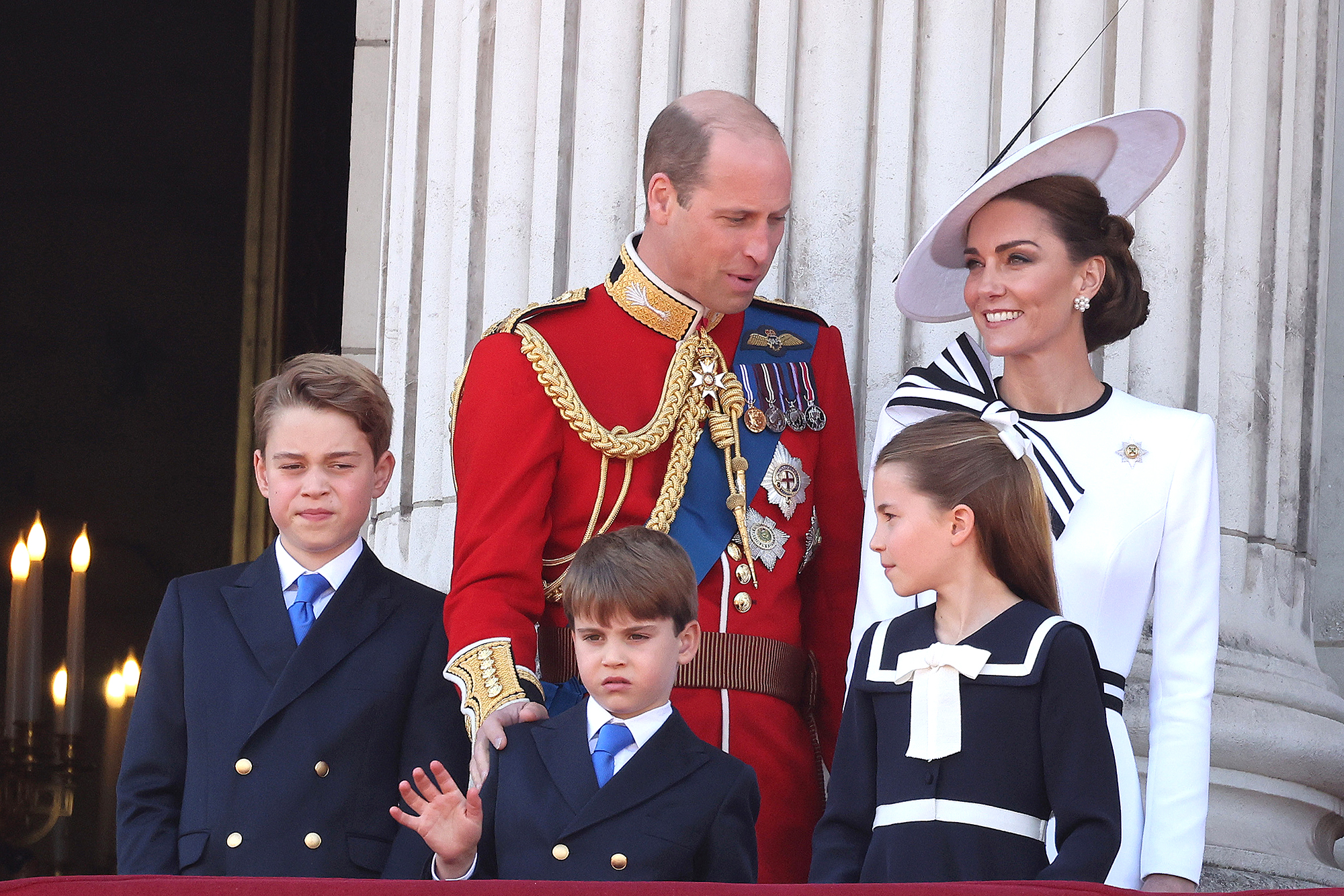 Princess Charlotte Gently Reminds Brother Prince Louis How to Stand During Trooping the Colour