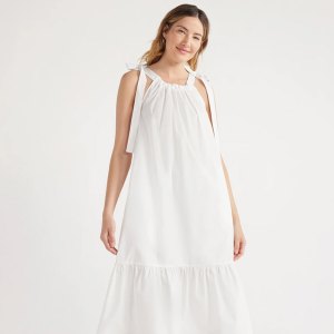 Free Assembly Sleeveless Tie Shoulder Midi Dress Walmart
