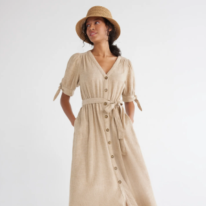 Time and Tru Linen Midi Dress