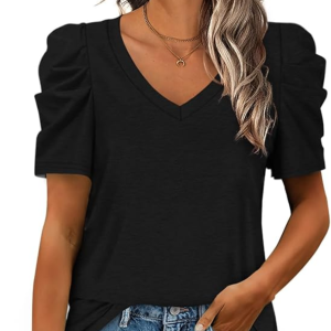Xieerduo Casual Puff Sleeve Top