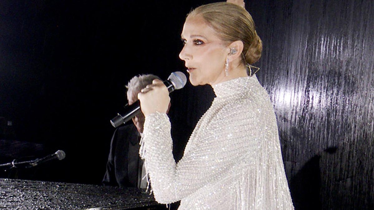 who designed celine dion olympic dress Dior Haute Couture worn by Cline Dion for the finale of the Opening Ceremony of the Olympic Games Paris 2024