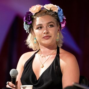 Florence Pugh Channels Her ‘Midsommar’ Film in Colorful Flower Crown at Glastonbury Q&A