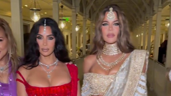 Kim and Khloe Kardashian Rock traditional Indian outfits at Ambani wedding