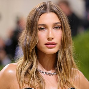 Hailey Bieber on red carpet