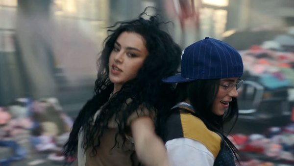 Charli XCX and Billie Eilish Party With Thongs in Guess Video