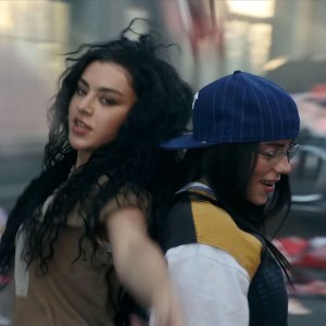 Charli XCX and Billie Eilish Party With Thongs in Guess Video