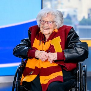 College Basketball Superfan and Loyola Ramblers Chaplin Sister Jean Celebrates 105th Birthday