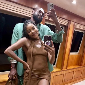 Gabrielle Union Gets Leggy in Completely Sheer Dress With Dwyane Wade