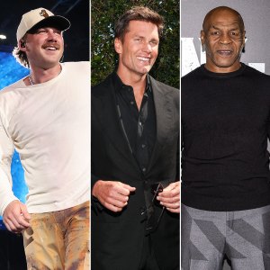 Morgan Wallen Takes Las Vegas Stage Flanked by Tom Brady and Mike Tyson