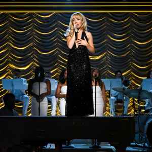 Sabrina Carpenter Delivers Drama in Plunging Gucci Dress on The Tonight Show