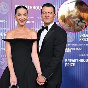 Shirtless Orlando Bloom Bikini Clad Katy Perry Jump Out of Helicopter in Romantic Post 983