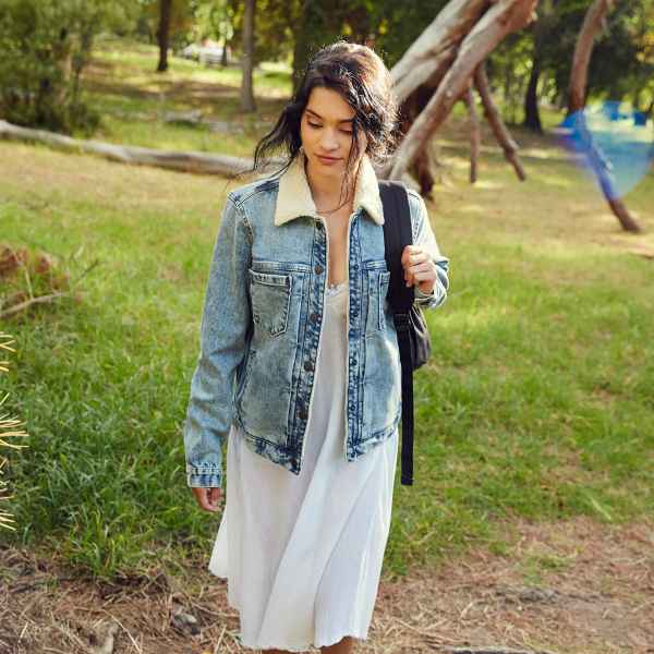 Young woman walking in nature