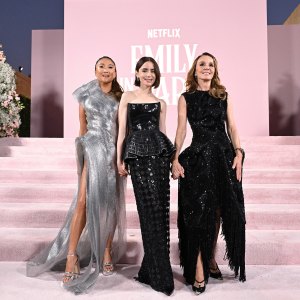 Ashley Park, Lily Collins and Philippine Leroy-Beaulieu.