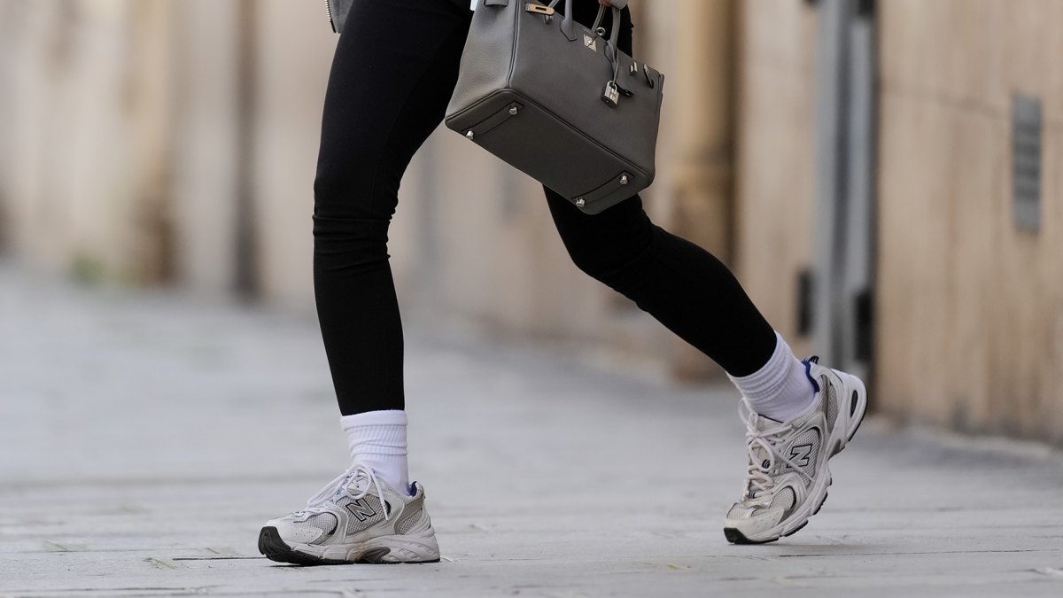 Diane Batoukina wearing New Balance sneakers.