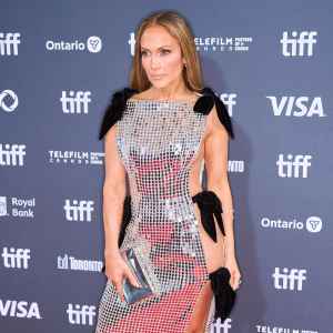 Jennifer Lopez Stuns in Side Bearing Gown as She Hits TIFF Solo 729
