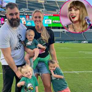 Promo Jason Kelce Thinks It Will Be Hilarious When His and Kylie Kelce Kids Meet Taylor Swift Cats