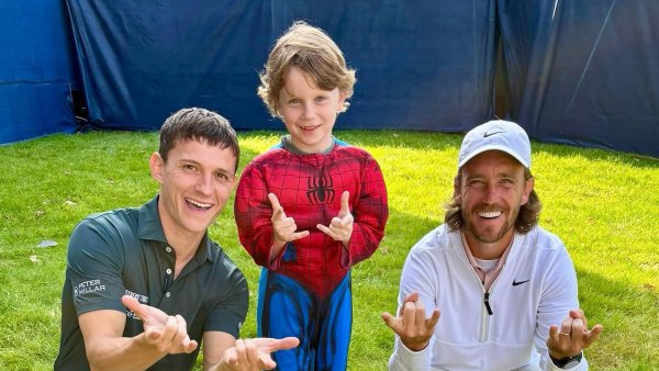 Tommy Fleetwood Son Adorably Meets Tom Holland While Wearing a Spider Man Costume