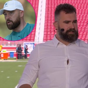 Travis Kelce Pokes Fun at Jason Kelce for Shirt Choice on ESPN s Monday Night Countdown 824