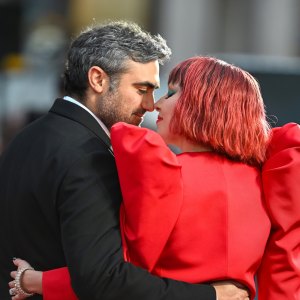 Lady Gaga Kisses Fiance Michael Polansky at the 'Joker: Folie a Deux' Premiere in London