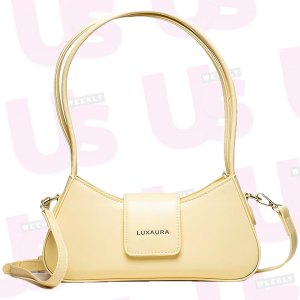 a yellow handbag on an USW background