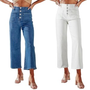 Sidefeel Wide Leg High Waisted Jeans